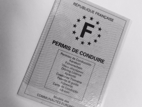 permis blanc